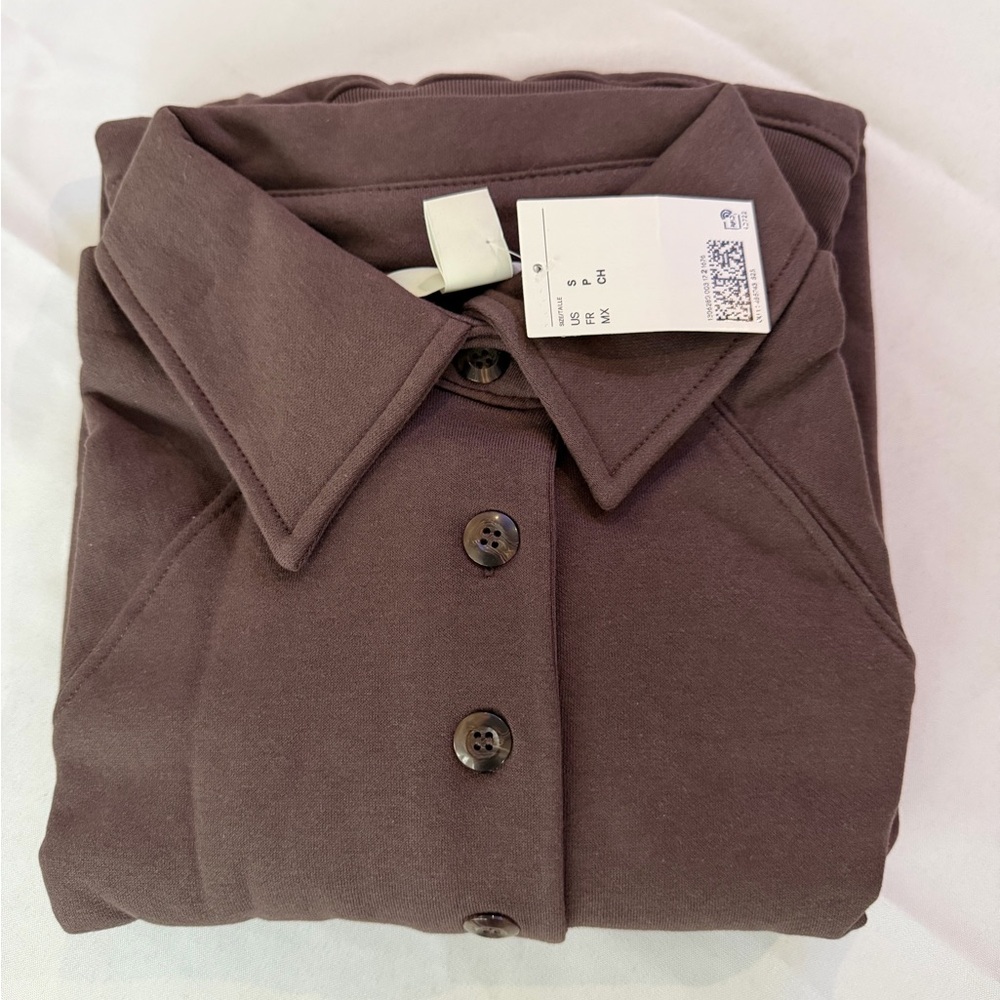 H&M Dark Brown Polo Sweatshirt